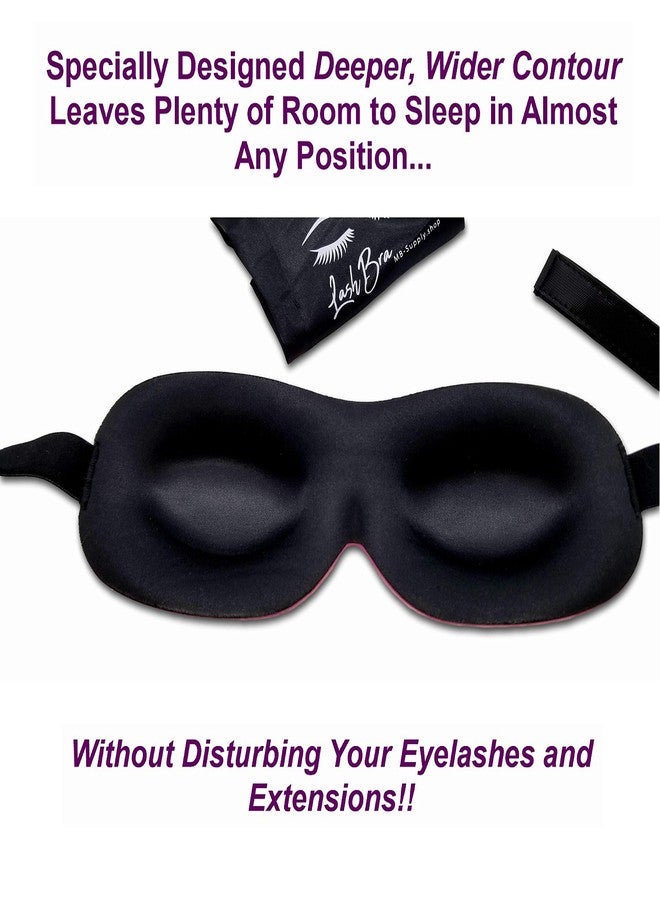 MBsupply Sleep Eye Mask 3D Contoured Blackout Soft Eye Cover Blindfold with Adjustable Strap. Light Blocking Mask with Deep Contour Protects Eyelashes and Extensions While Sleeping. - Image 4